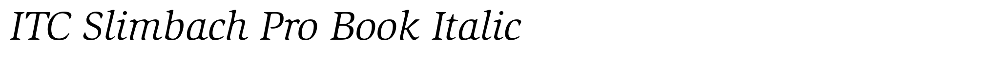 ITC Slimbach Pro Book Italic image